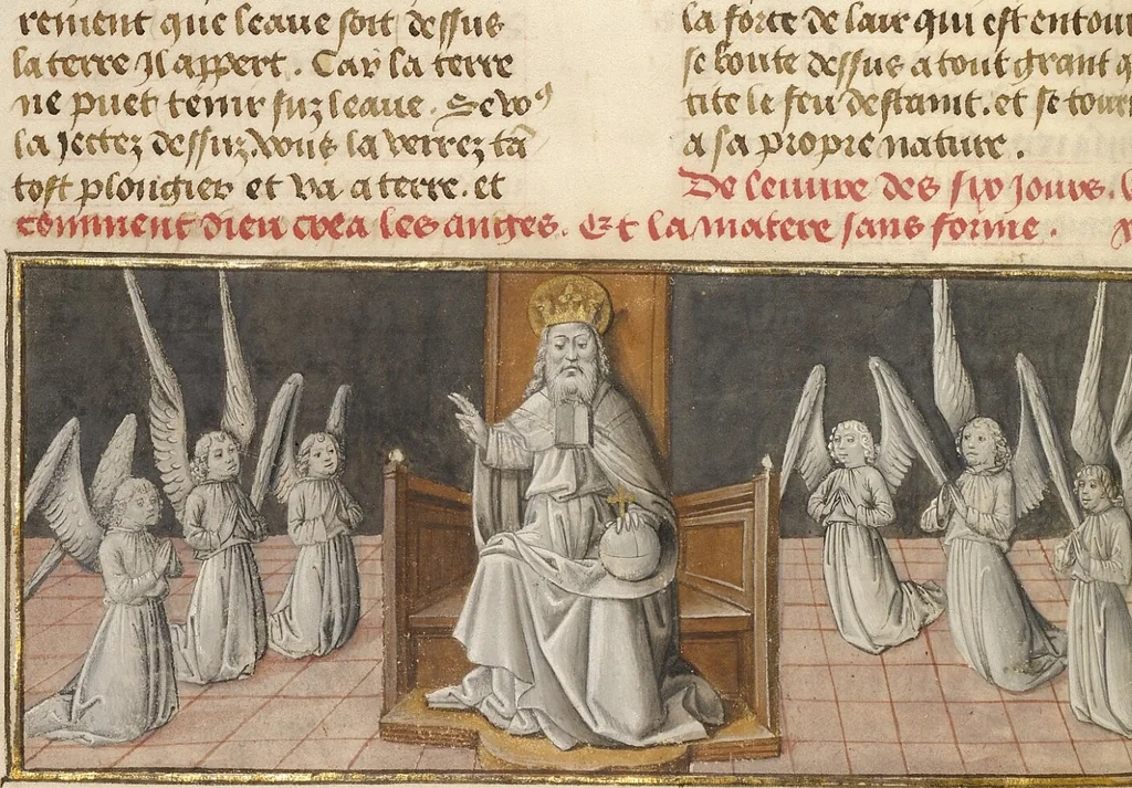 An illustration from Miroir Historial, 2 vols., 1475, leaf 9