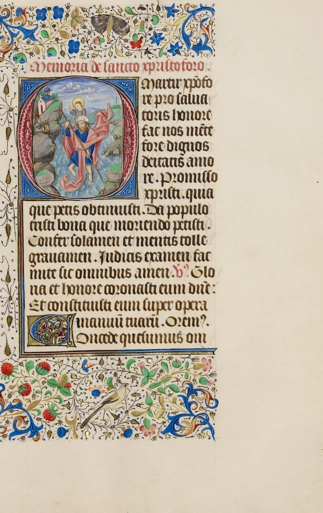 An illustration from Llangattock Hours, leaf 26