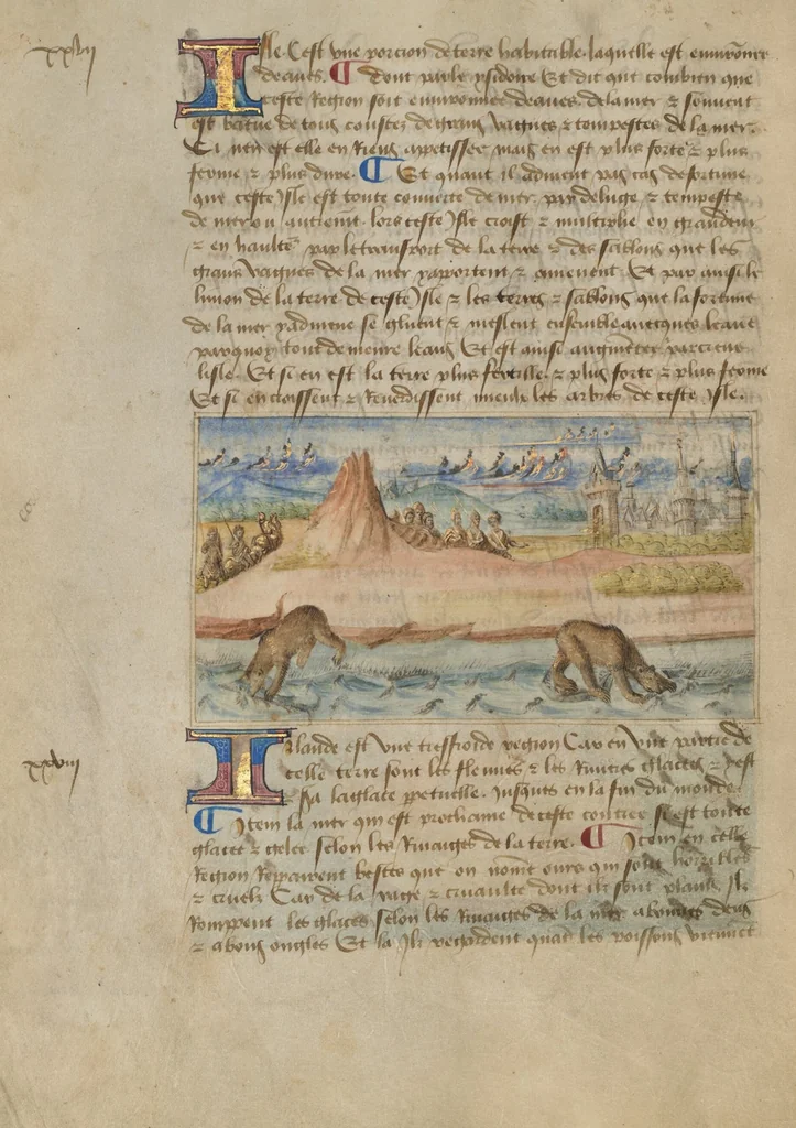 An illustration from Livre des merveilles du monde (Book of the Marvels of the World), 1460, leaf 19
