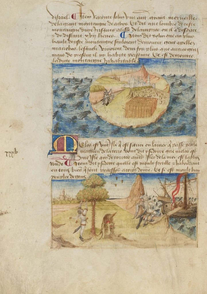 An illustration from Livre des merveilles du monde (Book of the Marvels of the World), 1460, leaf 23