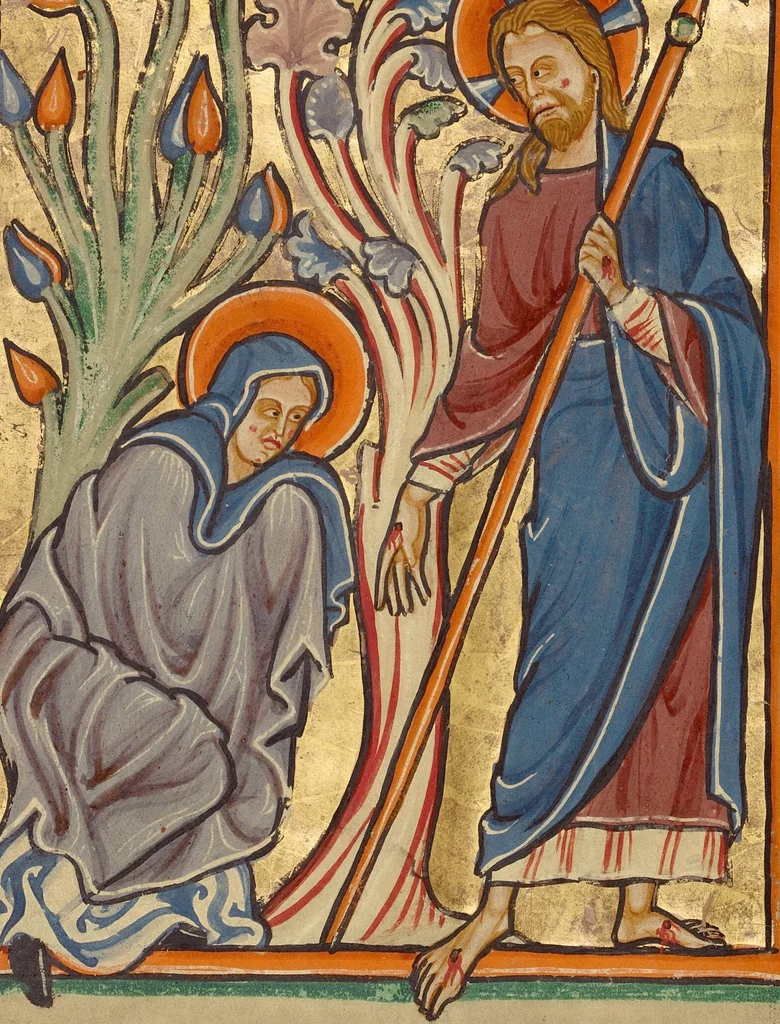 An illustration from Illustrated Vita Christi, with devotional supplements, 1190, leaf 105
