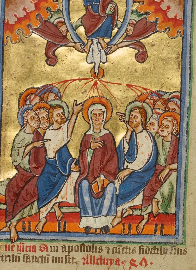 An illustration from Illustrated Vita Christi, with devotional supplements, 1190, leaf 106
