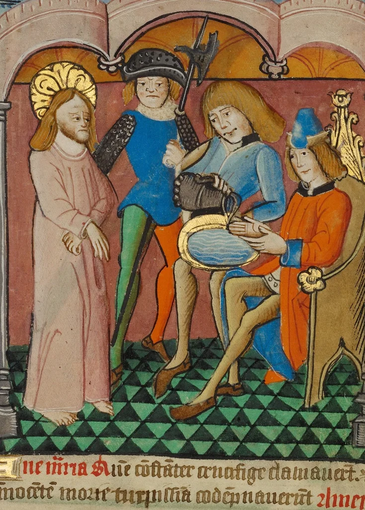 An illustration from Illustrated Vita Christi, with devotional supplements, 1190, leaf 107