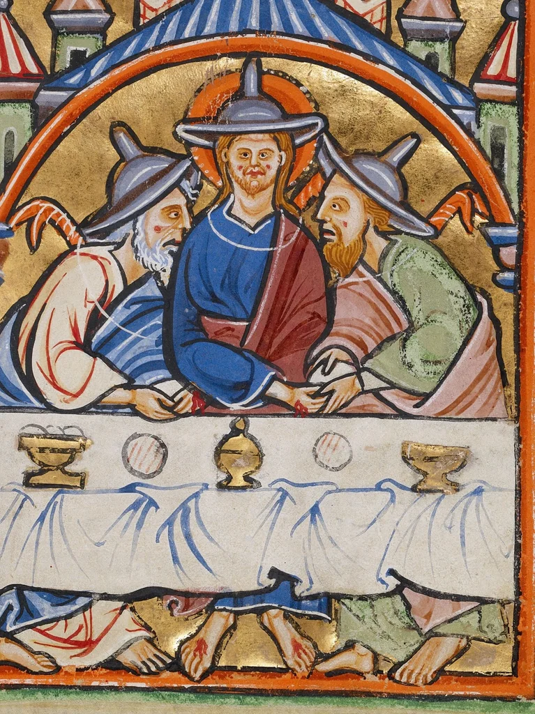 An illustration from Illustrated Vita Christi, with devotional supplements, 1190, leaf 110