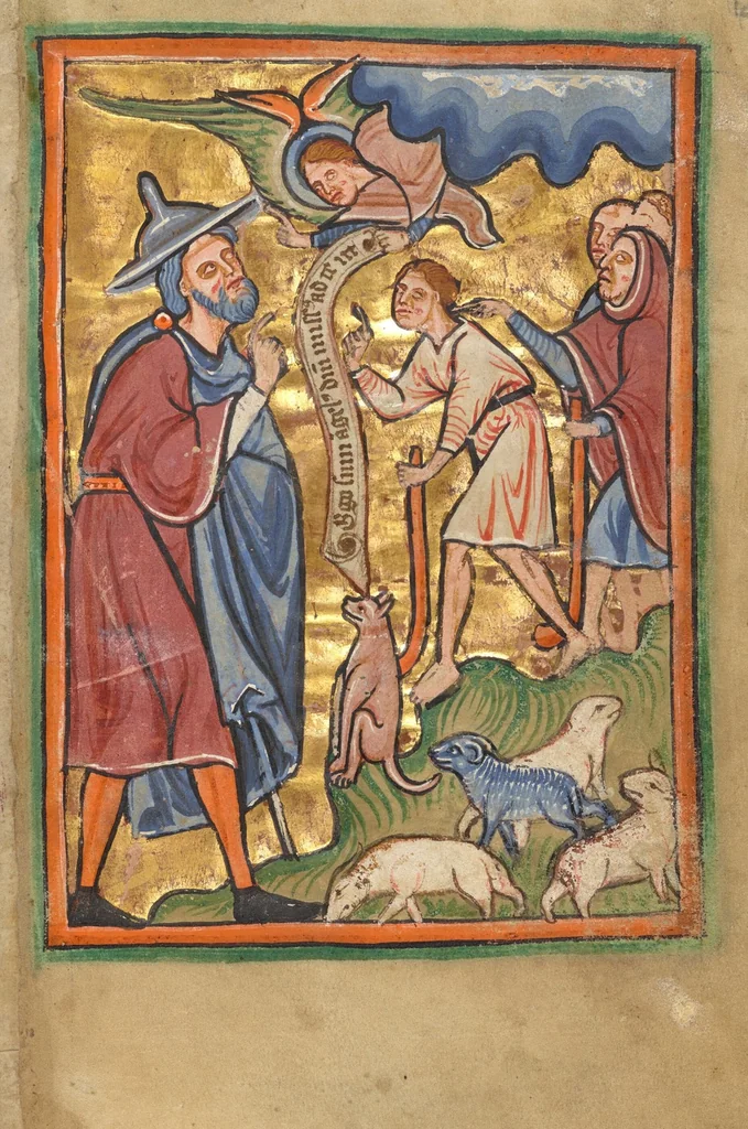 An illustration from Illustrated Vita Christi, with devotional supplements, 1190, leaf 141