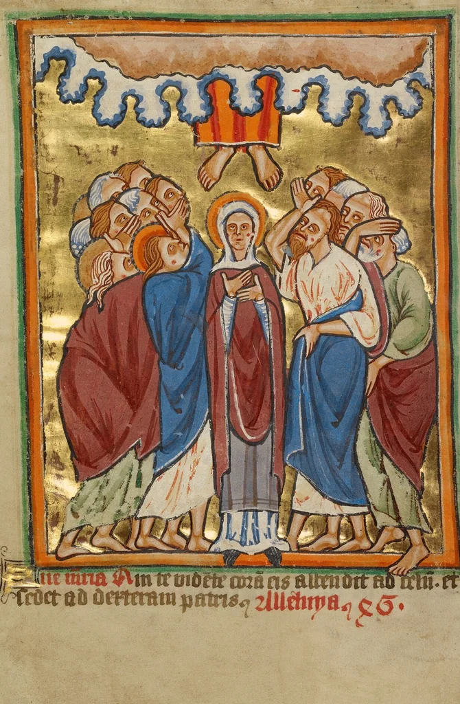 An illustration from Illustrated Vita Christi, with devotional supplements, 1190, leaf 144