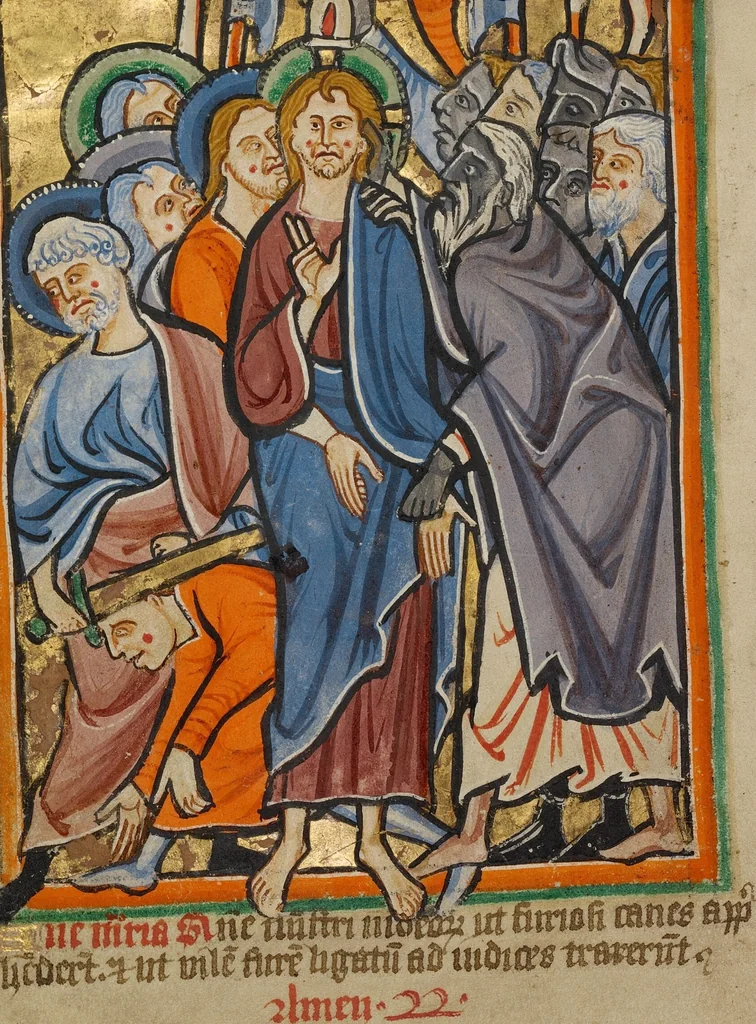 An illustration from Illustrated Vita Christi, with devotional supplements, 1190, leaf 146