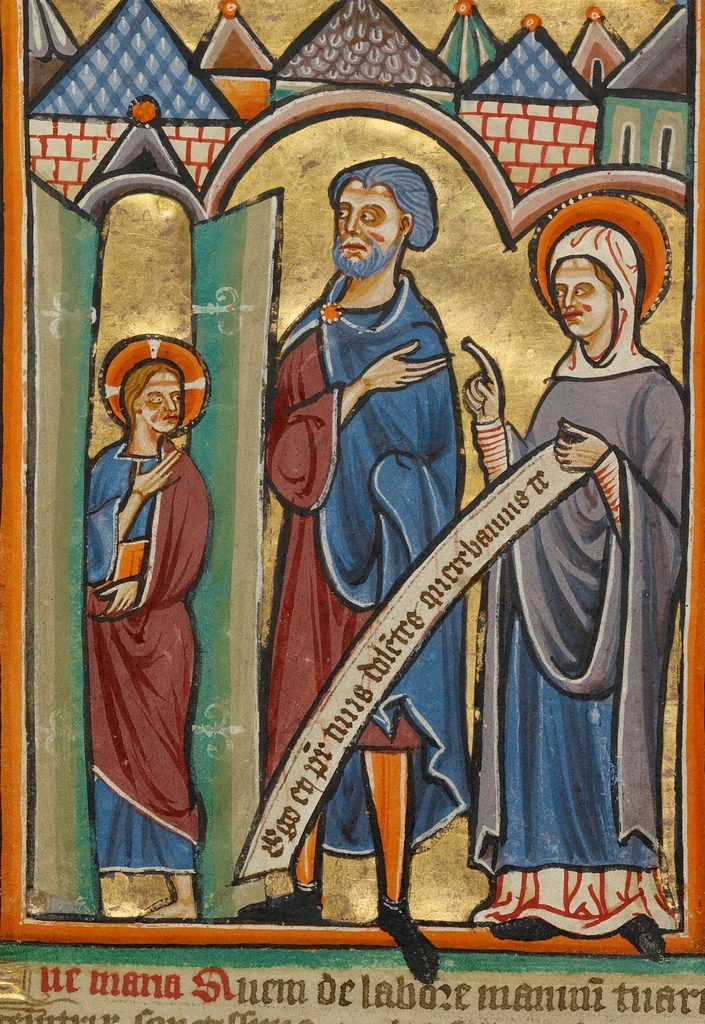 An illustration from Illustrated Vita Christi, with devotional supplements, 1190, leaf 149
