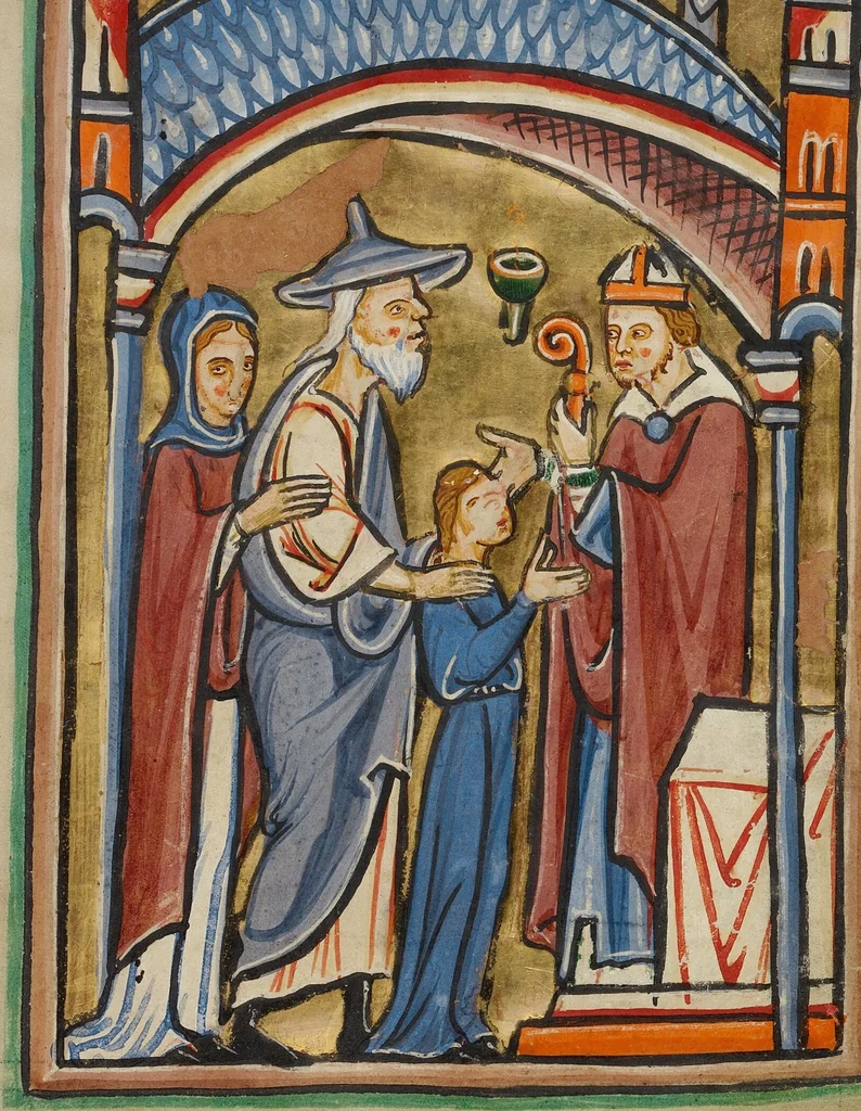 An illustration from Illustrated Vita Christi, with devotional supplements, 1190, leaf 152
