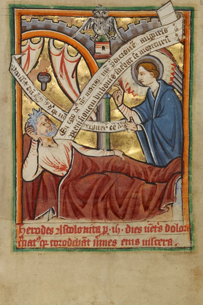 An illustration from Illustrated Vita Christi, with devotional supplements, 1190, leaf 154