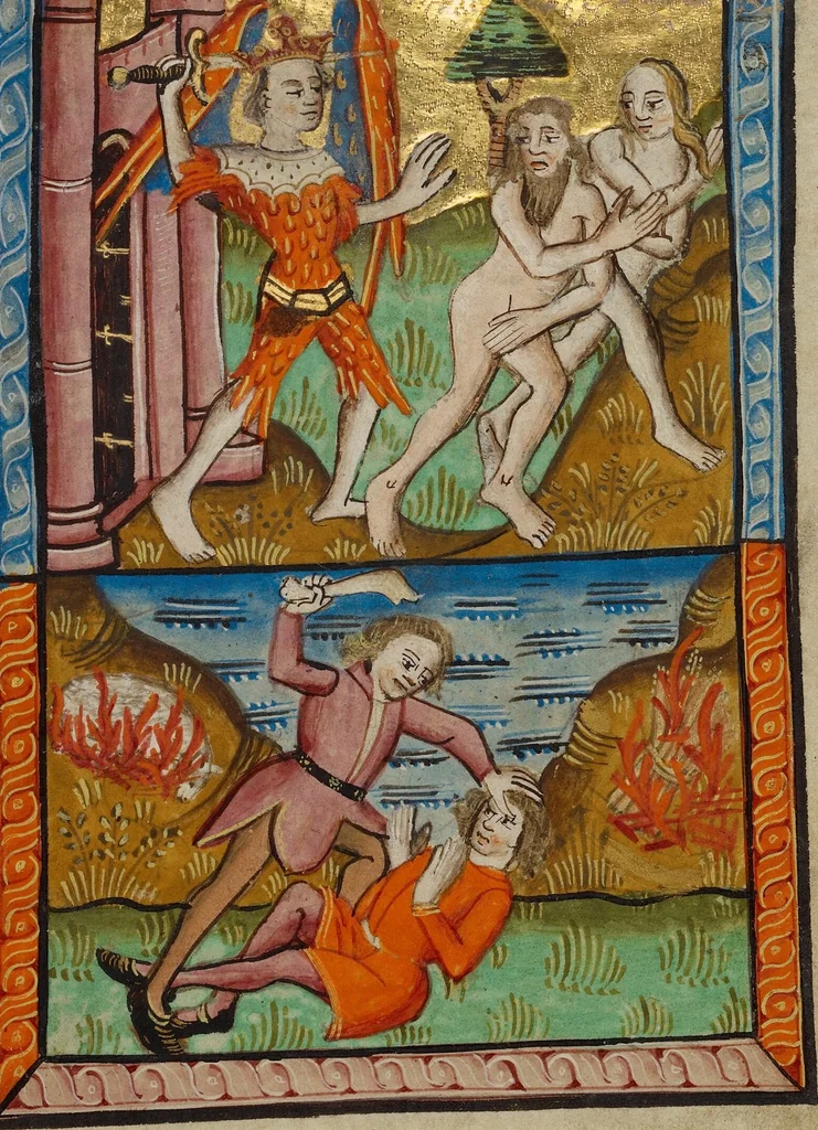 An illustration from Illustrated Vita Christi, with devotional supplements, 1190, leaf 158