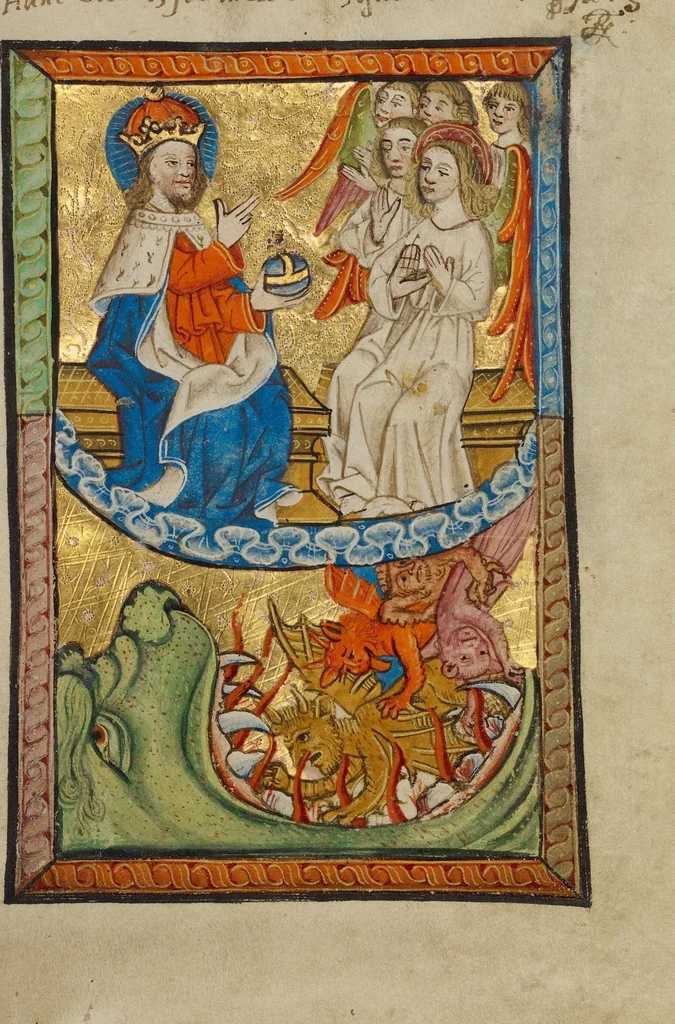 An illustration from Illustrated Vita Christi, with devotional supplements, 1190, leaf 159