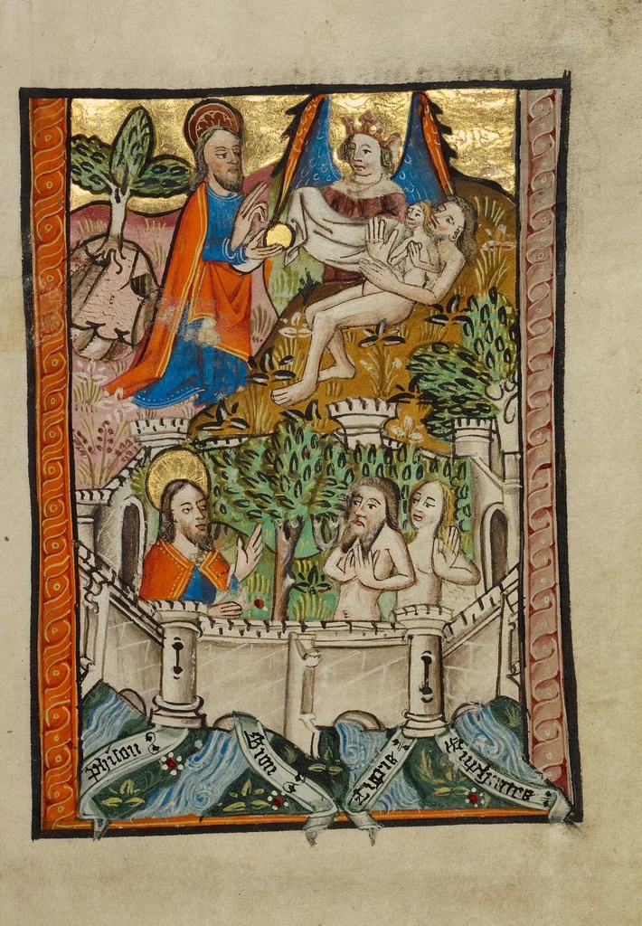 An illustration from Illustrated Vita Christi, with devotional supplements, 1190, leaf 167