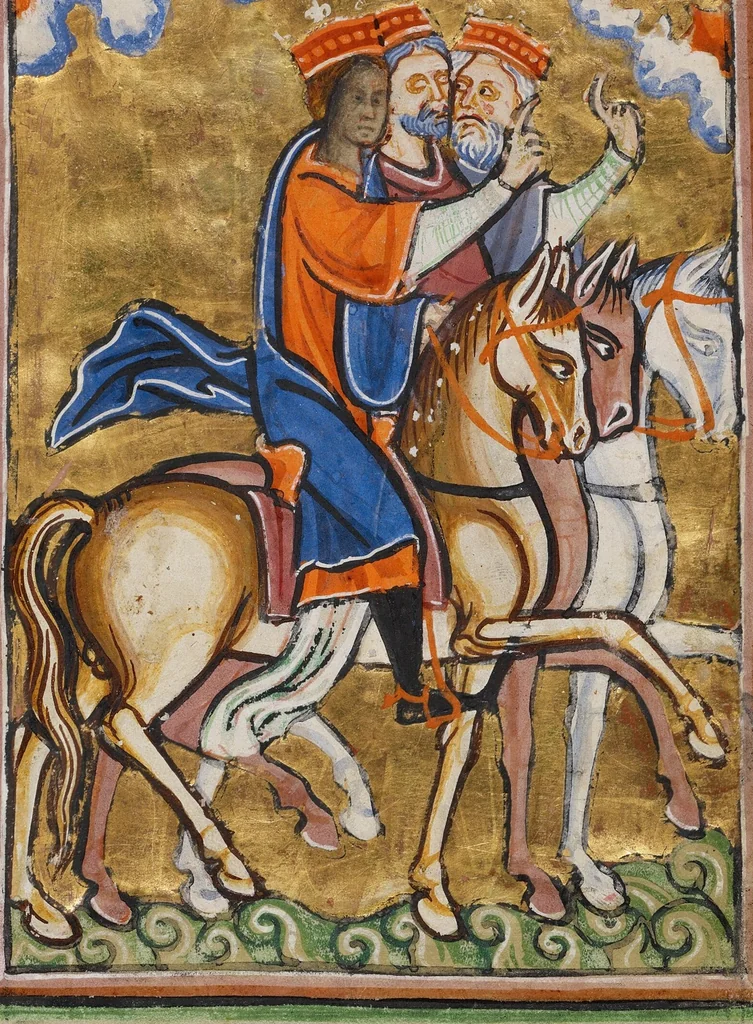 An illustration from Illustrated Vita Christi, with devotional supplements, 1190, leaf 172