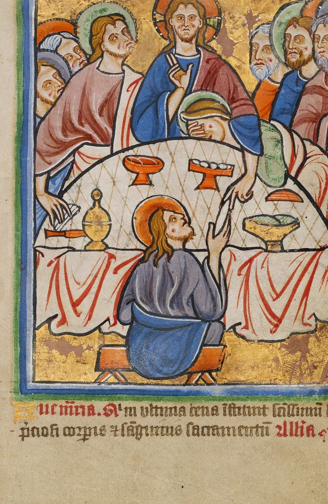 An illustration from Illustrated Vita Christi, with devotional supplements, 1190, leaf 174