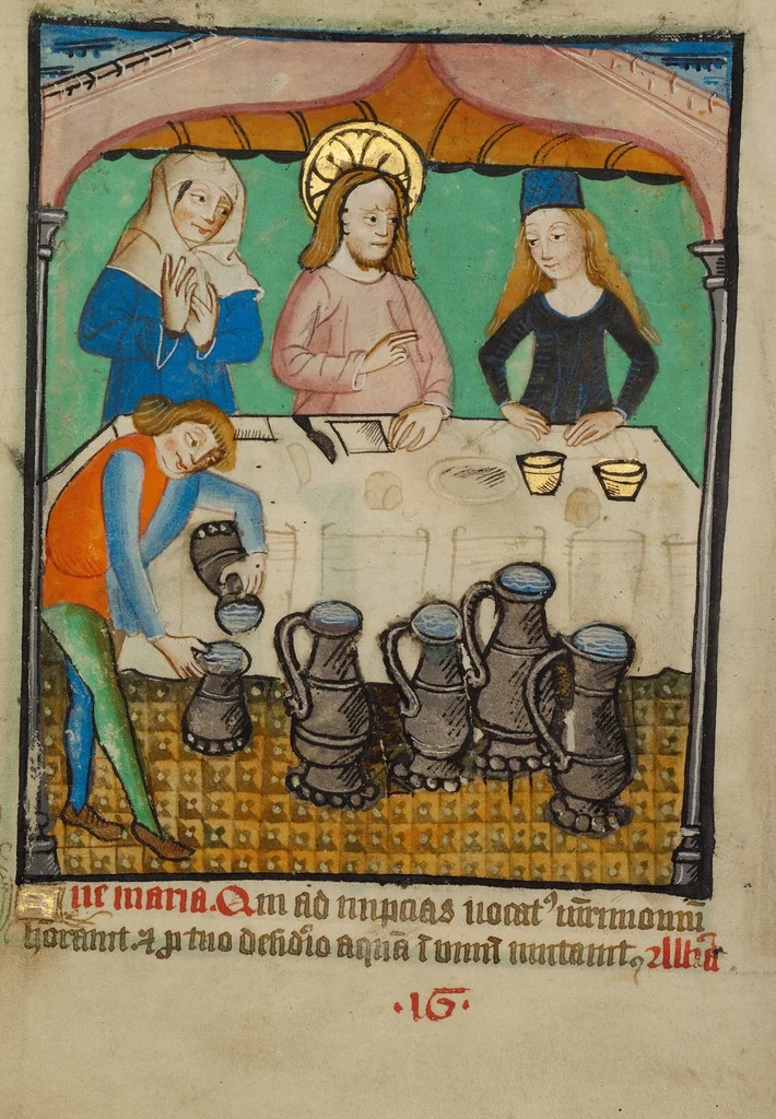 An illustration from Illustrated Vita Christi, with devotional supplements, 1190, leaf 176