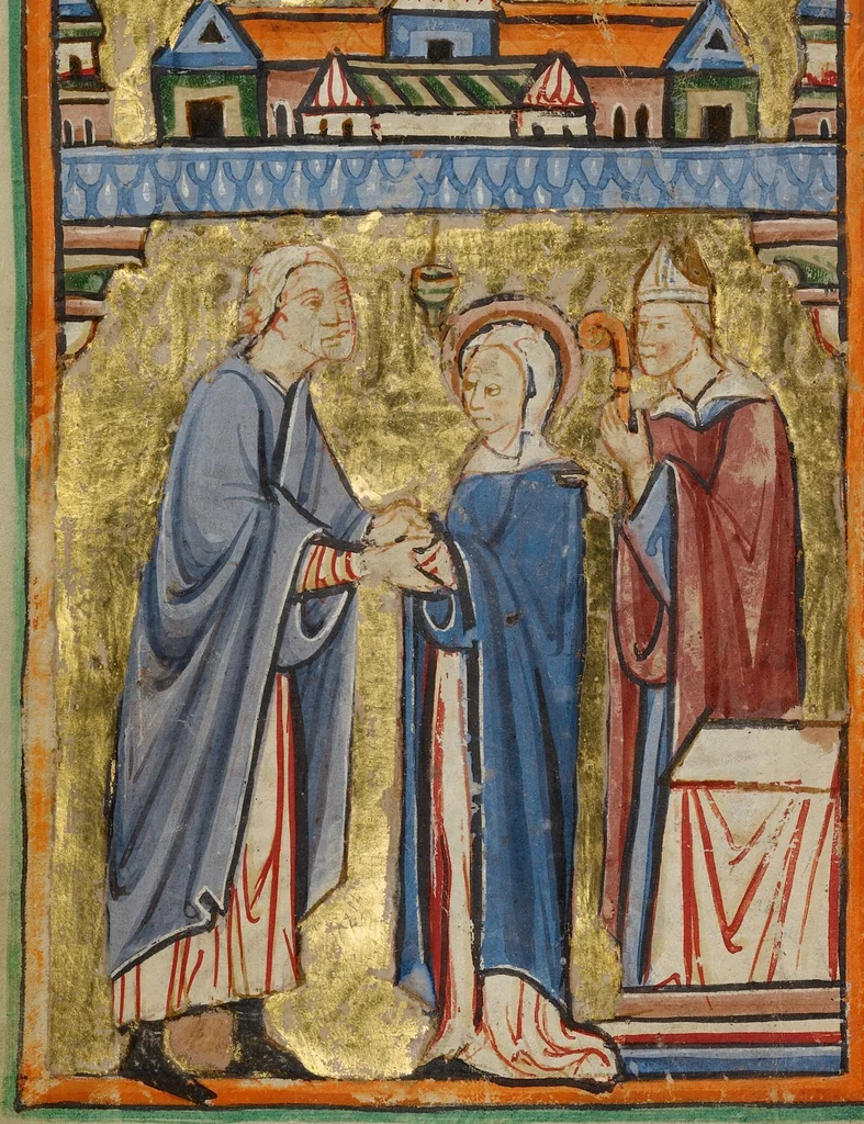 An illustration from Illustrated Vita Christi, with devotional supplements, 1190, leaf 178