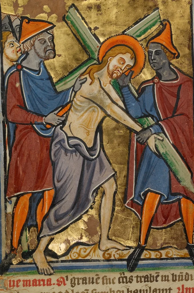 An illustration from Illustrated Vita Christi, with devotional supplements, 1190, leaf 18