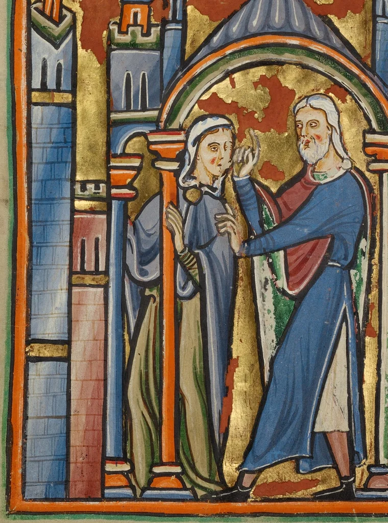 An illustration from Illustrated Vita Christi, with devotional supplements, 1190, leaf 180