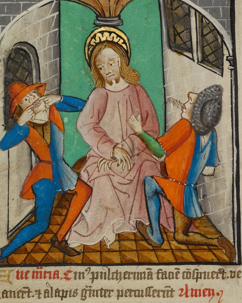 An illustration from Illustrated Vita Christi, with devotional supplements, 1190, leaf 181