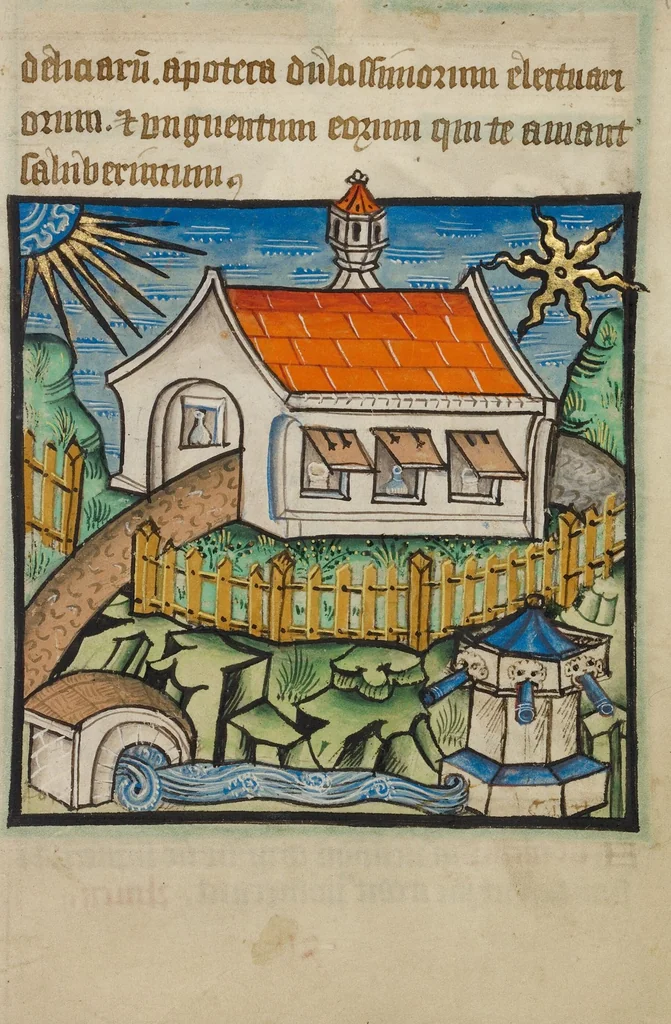 An illustration from Illustrated Vita Christi, with devotional supplements, 1190, leaf 185