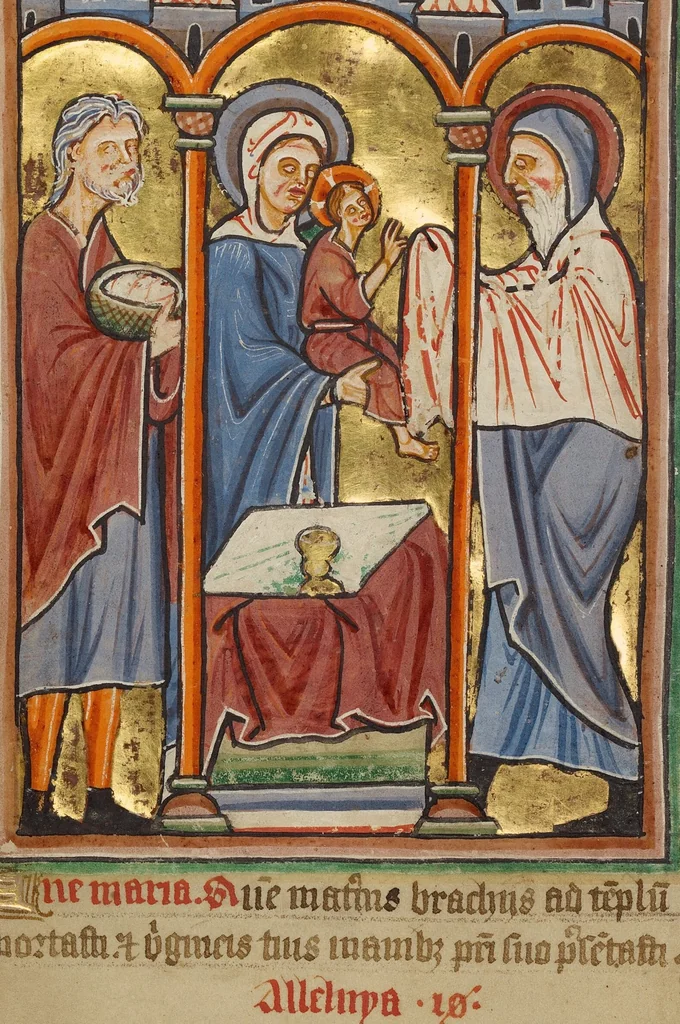An illustration from Illustrated Vita Christi, with devotional supplements, 1190, leaf 186