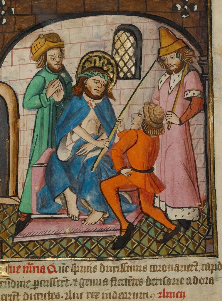 An illustration from Illustrated Vita Christi, with devotional supplements, 1190, leaf 19