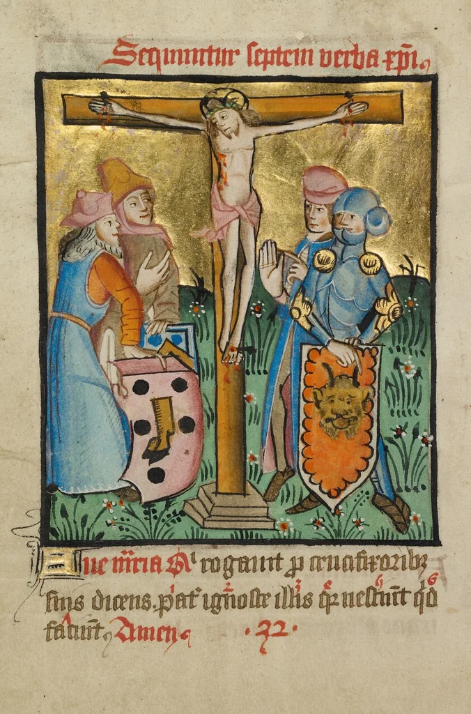An illustration from Illustrated Vita Christi, with devotional supplements, 1190, leaf 195