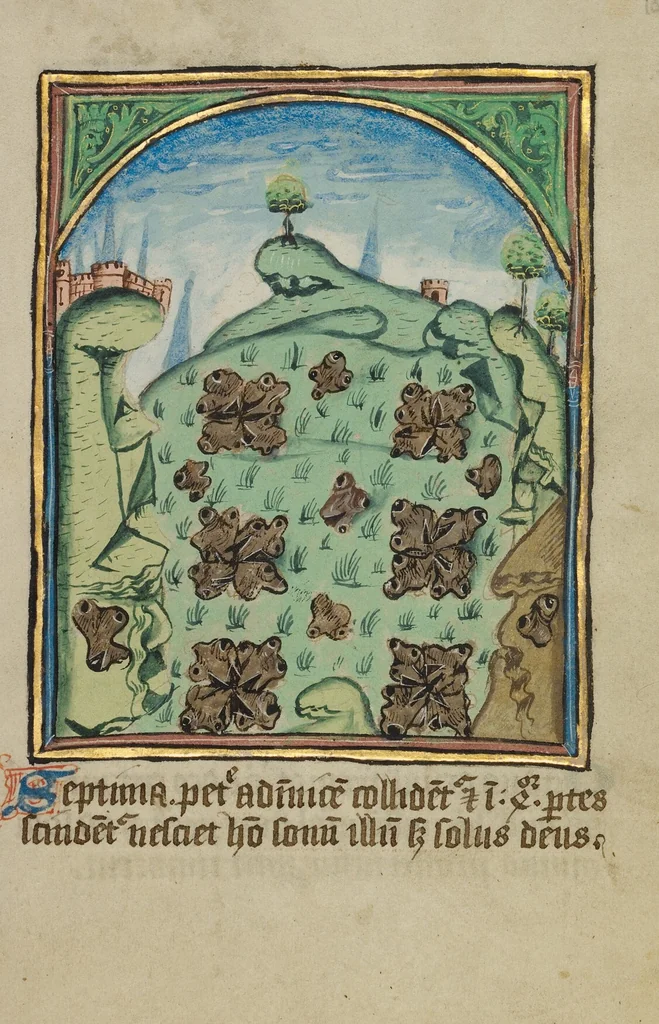 An illustration from Illustrated Vita Christi, with devotional supplements, 1190, leaf 196