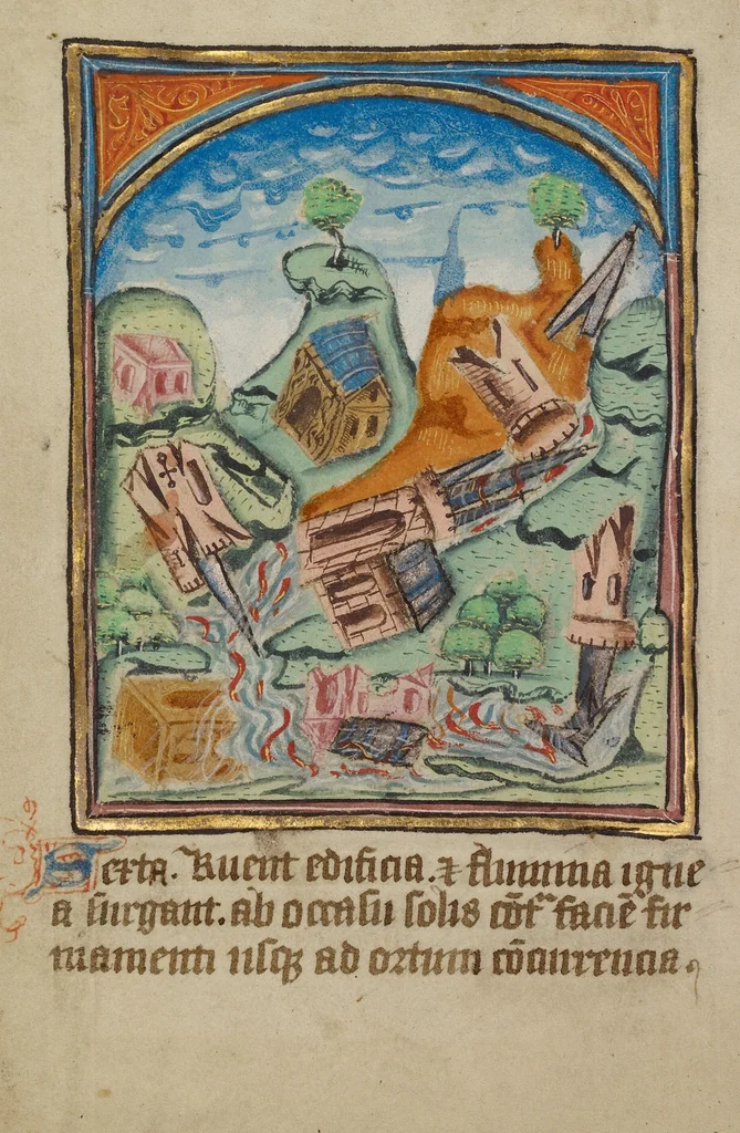 An illustration from Illustrated Vita Christi, with devotional supplements, 1190, leaf 198