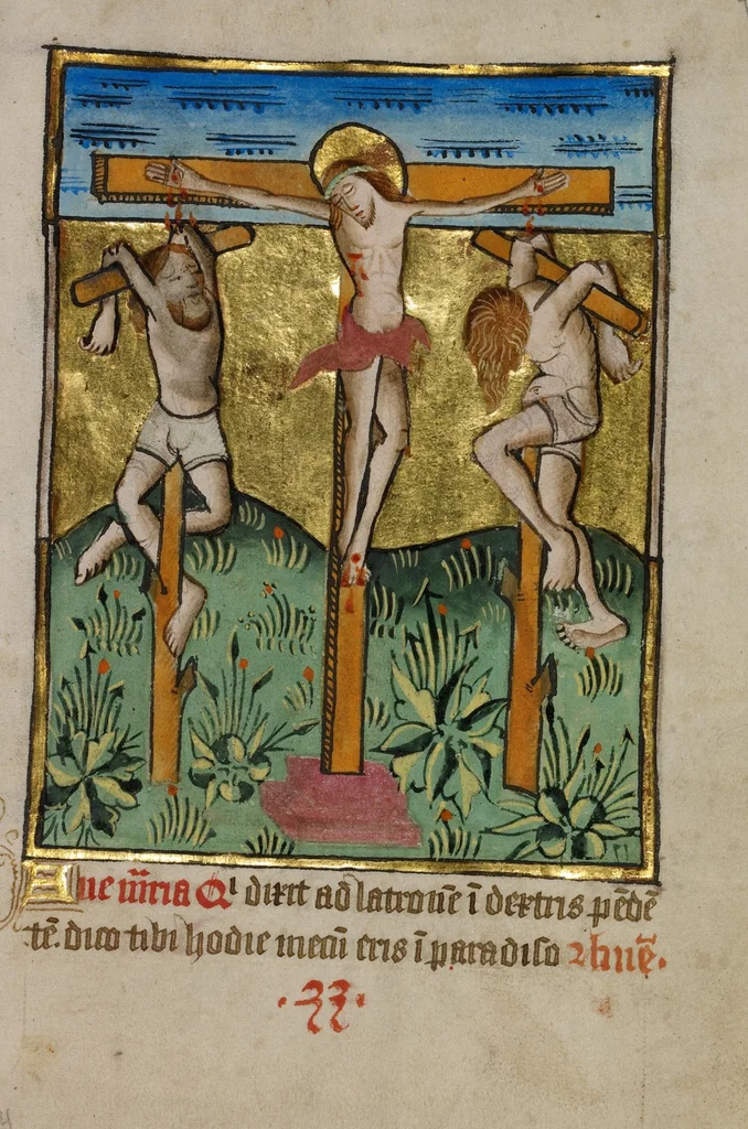 An illustration from Illustrated Vita Christi, with devotional supplements, 1190, leaf 20