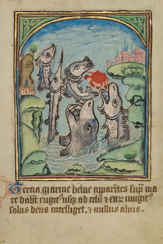 An illustration from Illustrated Vita Christi, with devotional supplements, 1190, leaf 201