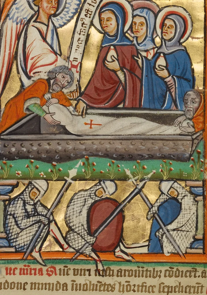 An illustration from Illustrated Vita Christi, with devotional supplements, 1190, leaf 204