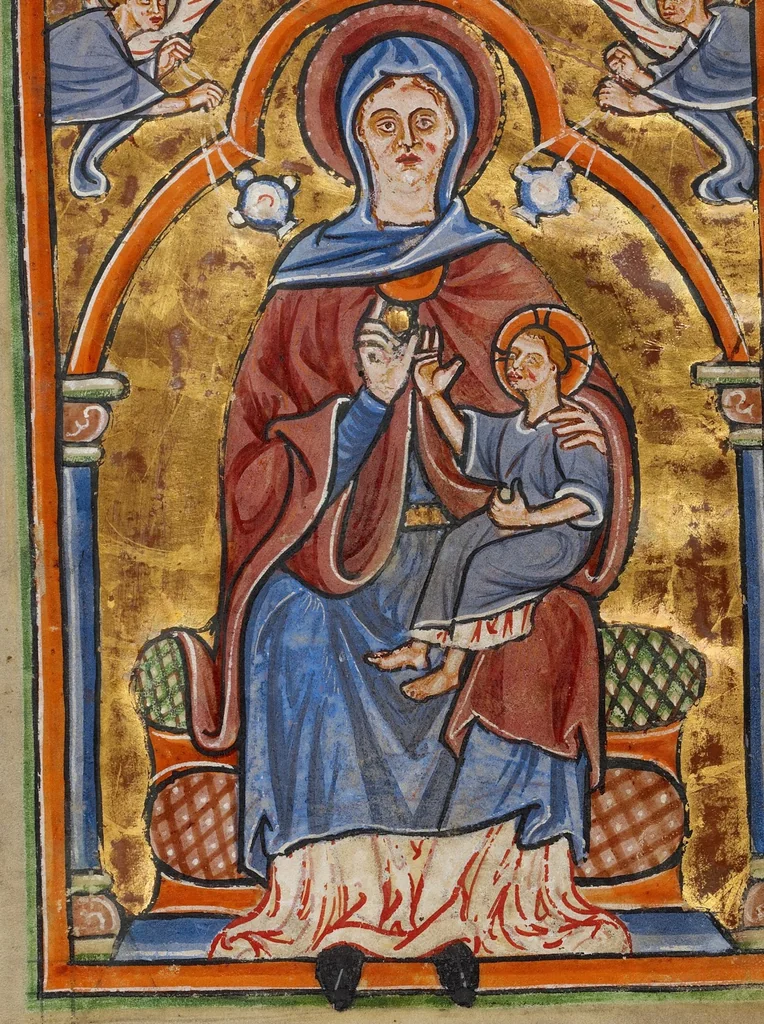 An illustration from Illustrated Vita Christi, with devotional supplements, 1190, leaf 208