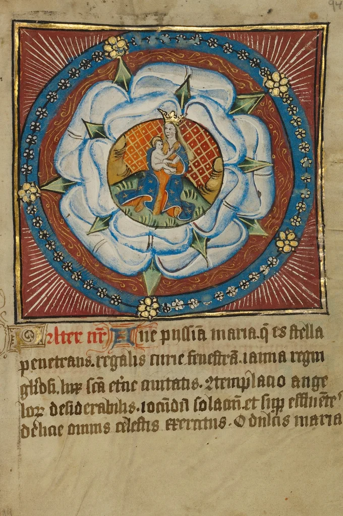 An illustration from Illustrated Vita Christi, with devotional supplements, 1190, leaf 214