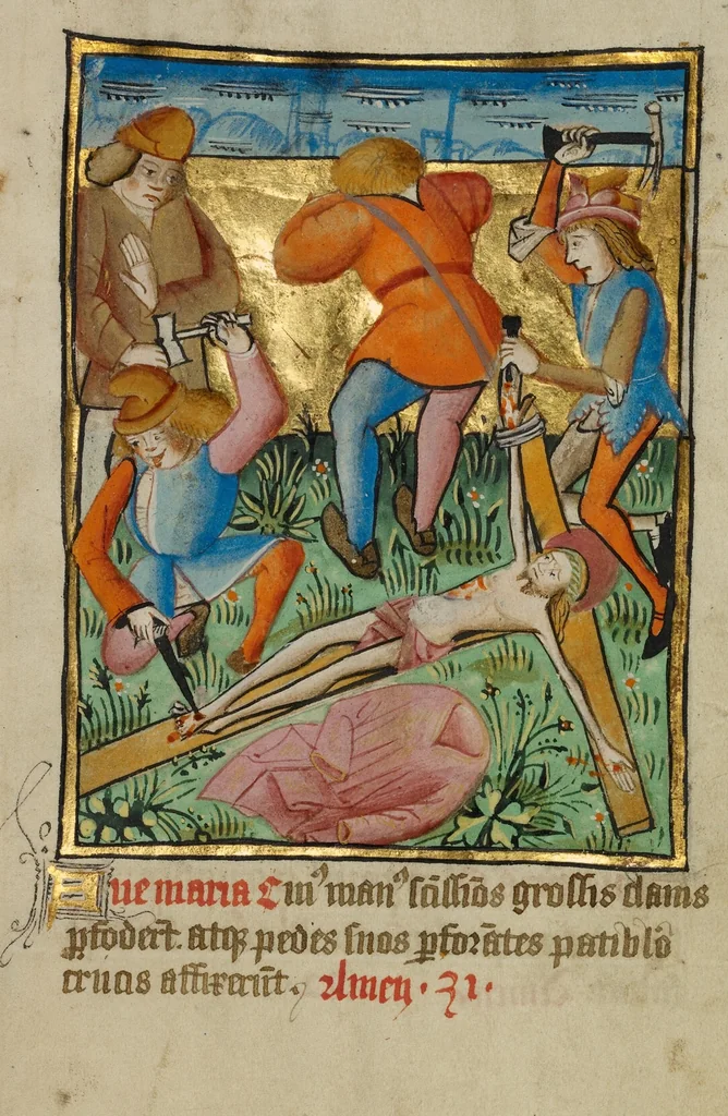 An illustration from Illustrated Vita Christi, with devotional supplements, 1190, leaf 22