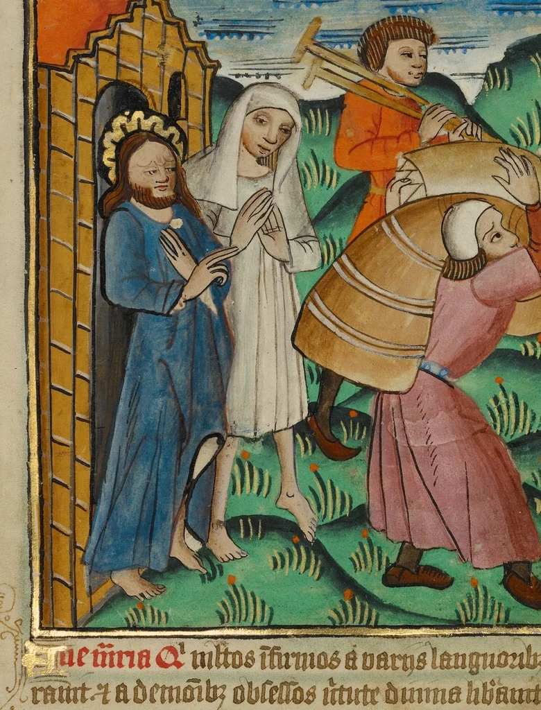 An illustration from Illustrated Vita Christi, with devotional supplements, 1190, leaf 23