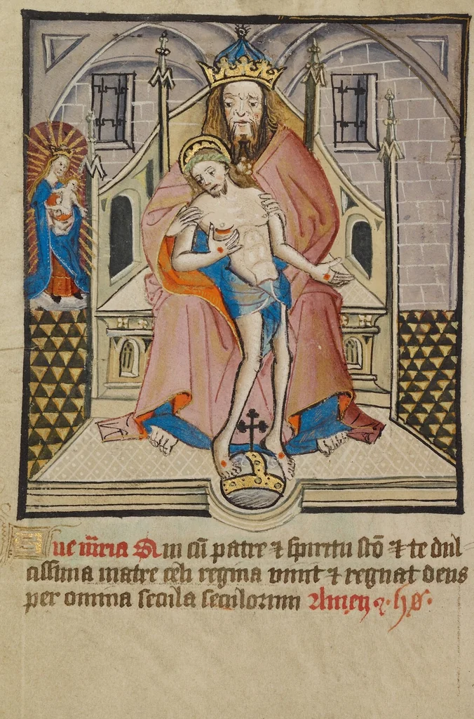 An illustration from Illustrated Vita Christi, with devotional supplements, 1190, leaf 99