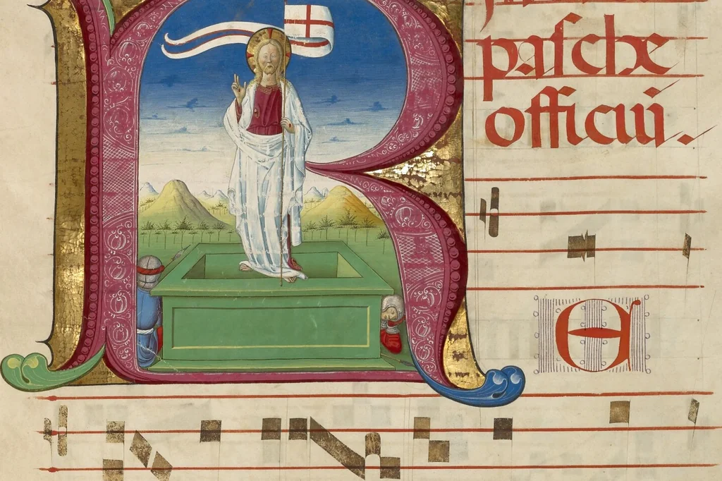 An illustration from Gradual, 1460, leaf 22