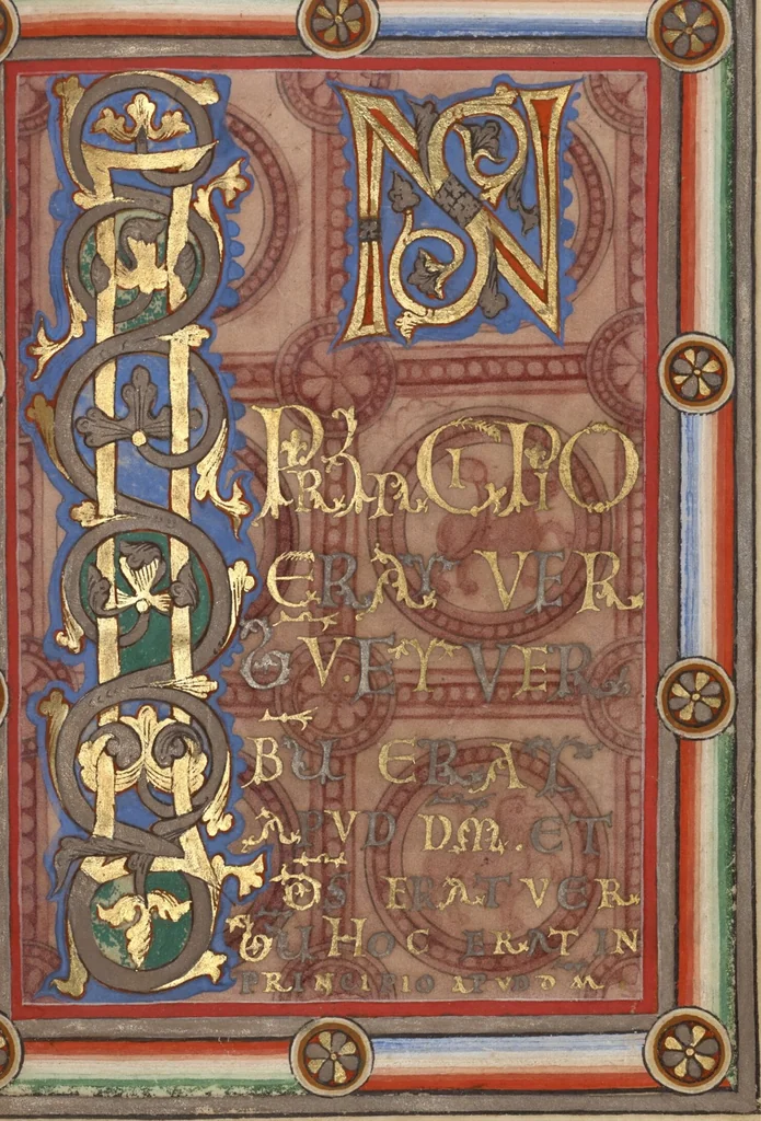 An illustration from Gospel Book, 1120, leaf 18
