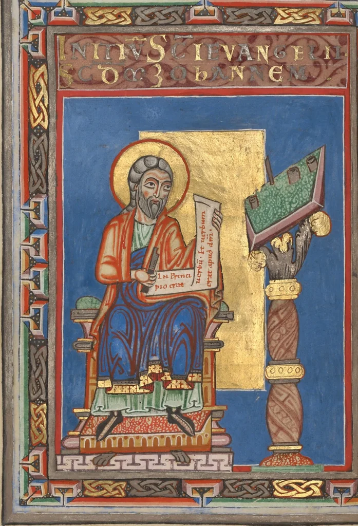 An illustration from Gospel Book, 1120, leaf 21