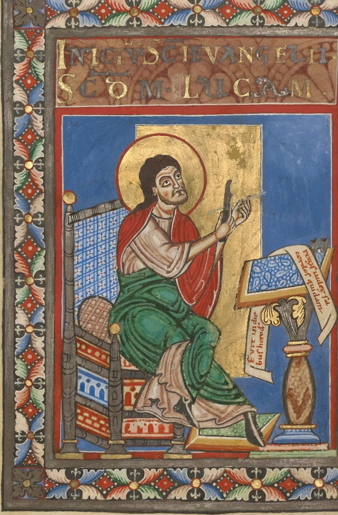 An illustration from Gospel Book, 1120, leaf 22