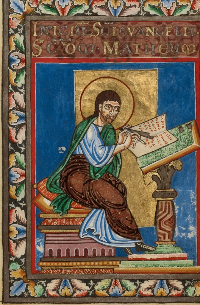 An illustration from Gospel Book, 1120, leaf 24
