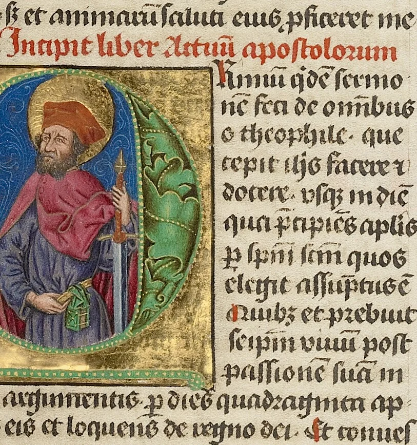 An illustration from Bible, 1450, leaf 40