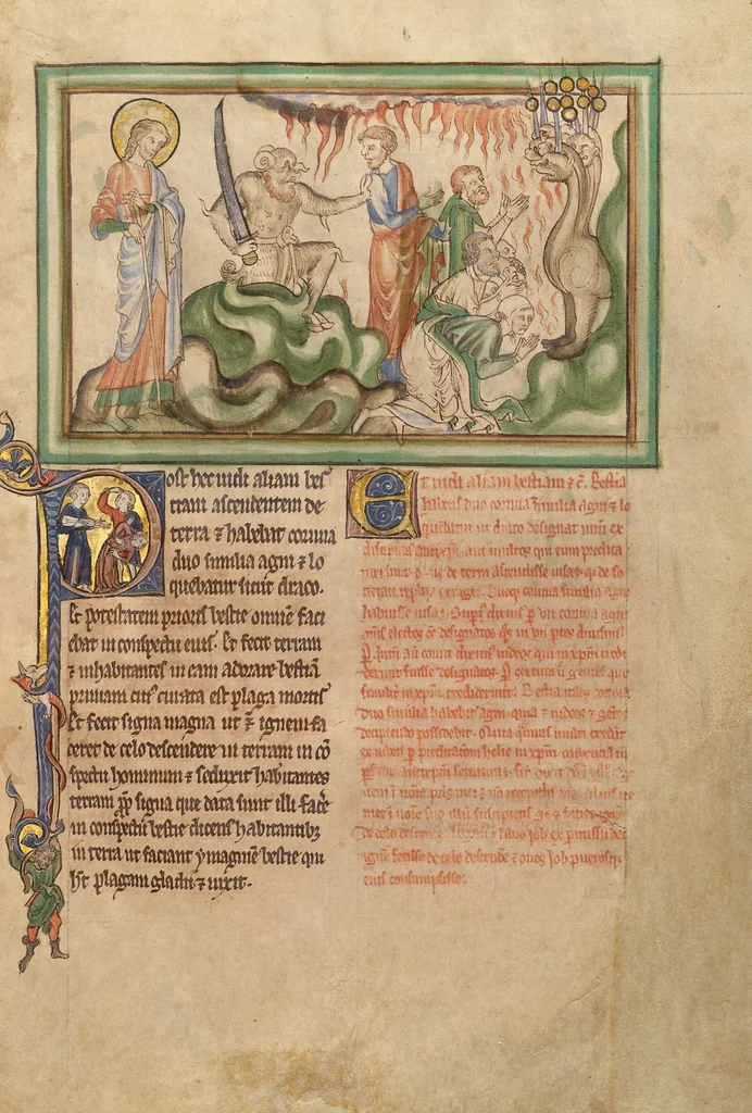 An illustration from Getty Apocalypse (Ms. Ludwig III 1 (83.MC.72)), 1255, leaf 21