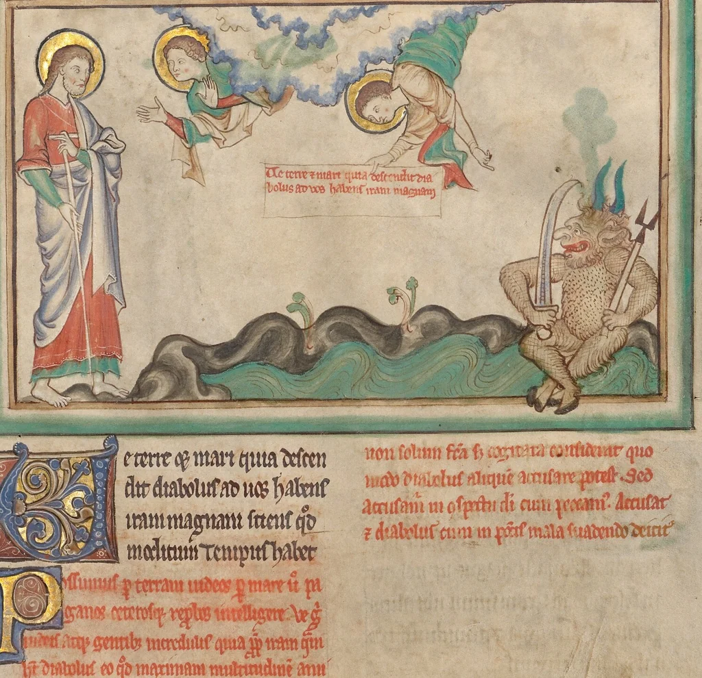 An illustration from Getty Apocalypse (Ms. Ludwig III 1 (83.MC.72)), 1255, leaf 24