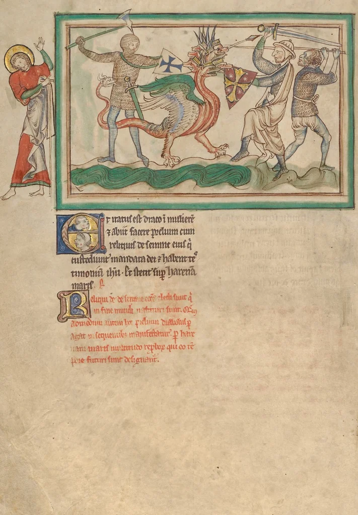 An illustration from Getty Apocalypse (Ms. Ludwig III 1 (83.MC.72)), 1255, leaf 25