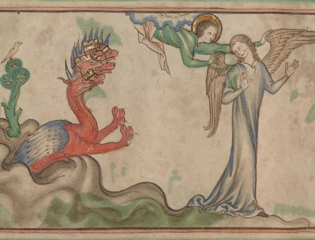 An illustration from Getty Apocalypse (Ms. Ludwig III 1 (83.MC.72)), 1255, leaf 29