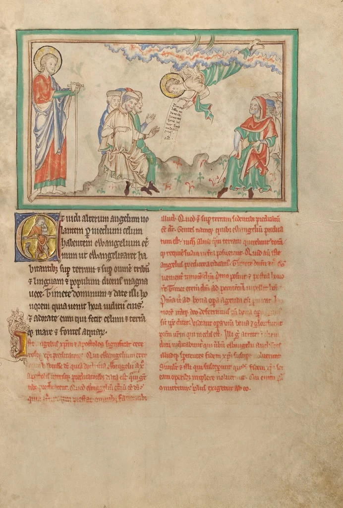 An illustration from Getty Apocalypse (Ms. Ludwig III 1 (83.MC.72)), 1255, leaf 3