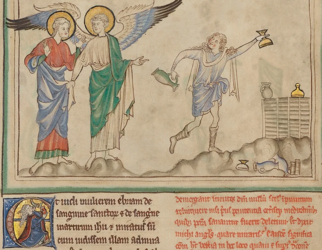 An illustration from Getty Apocalypse (Ms. Ludwig III 1 (83.MC.72)), 1255, leaf 30